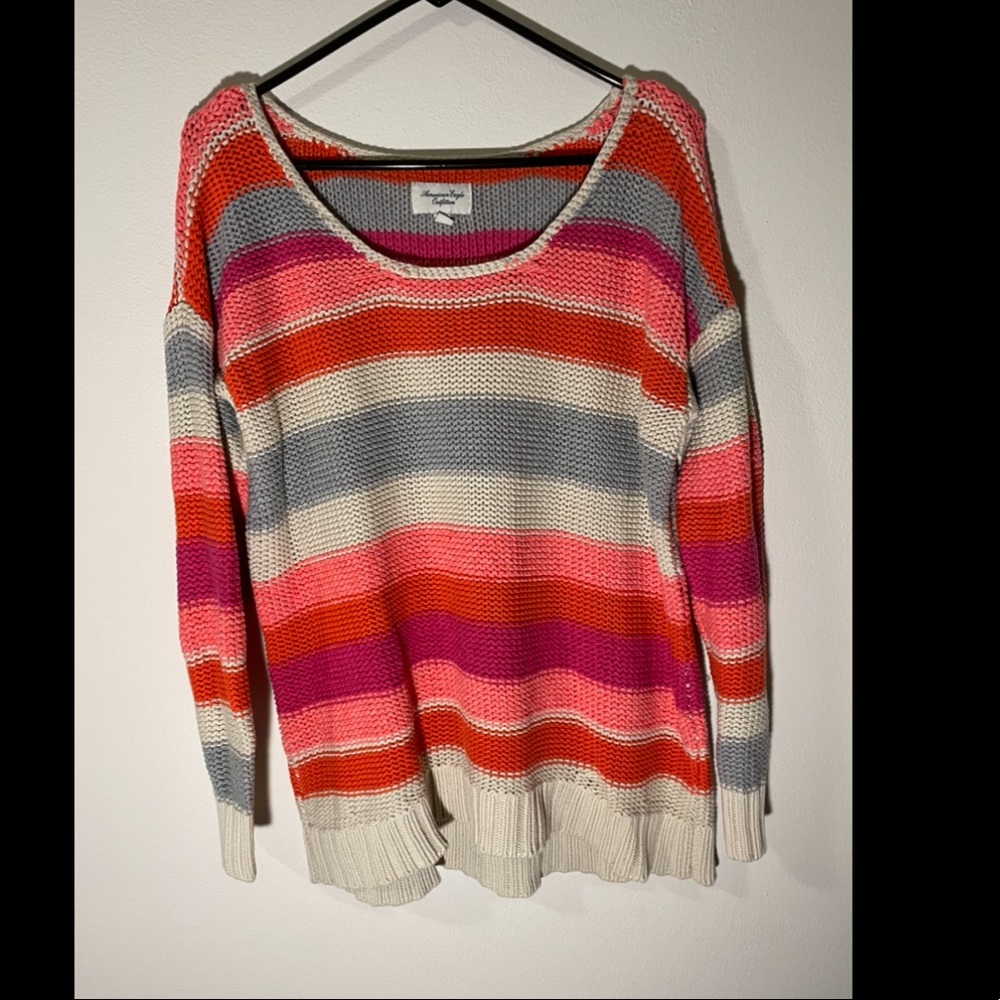 American Eagle striped sweater; size XL